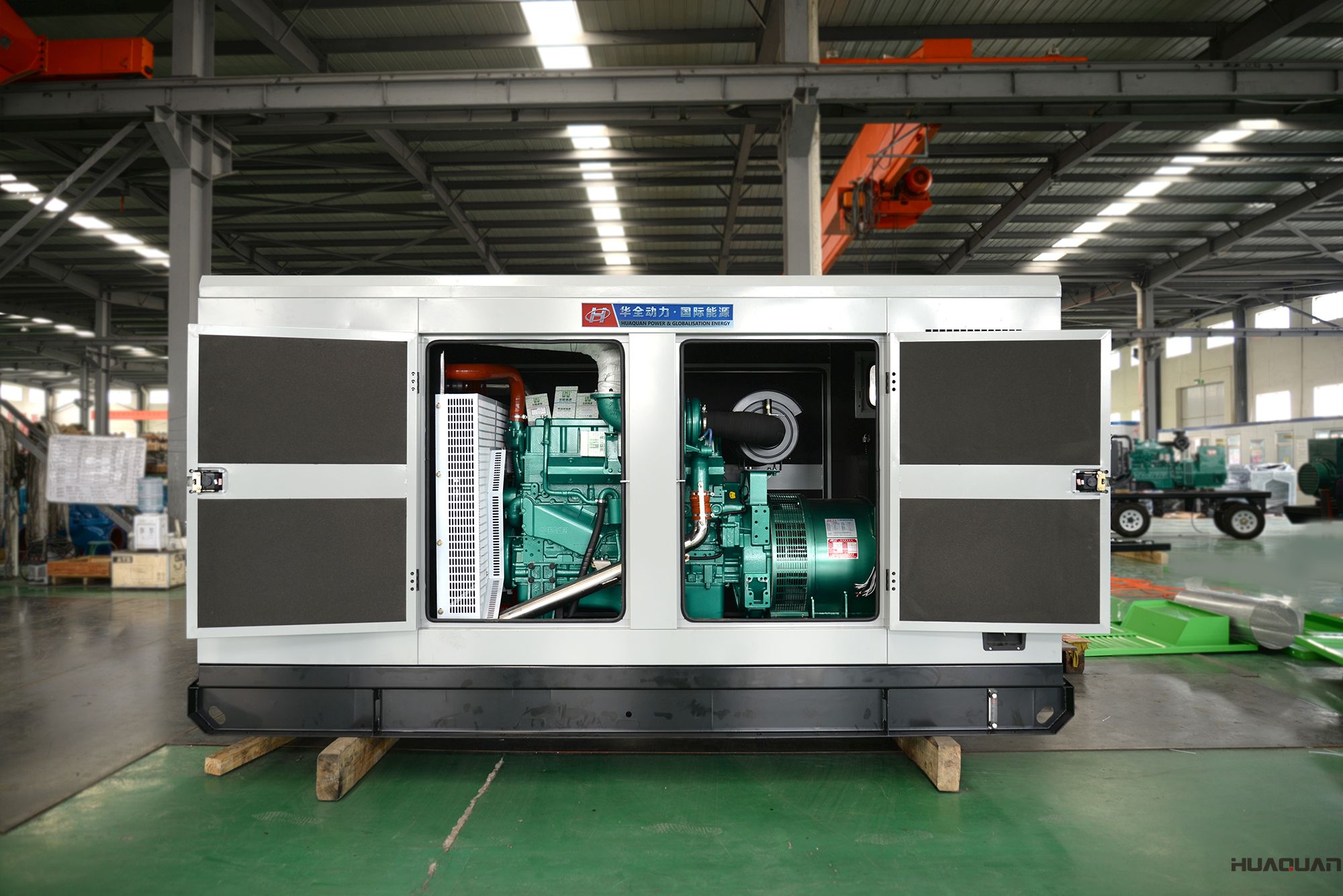 2018年4月12日華全動(dòng)力250kw靜音柴油發(fā)電機(jī)組發(fā)往山東青島